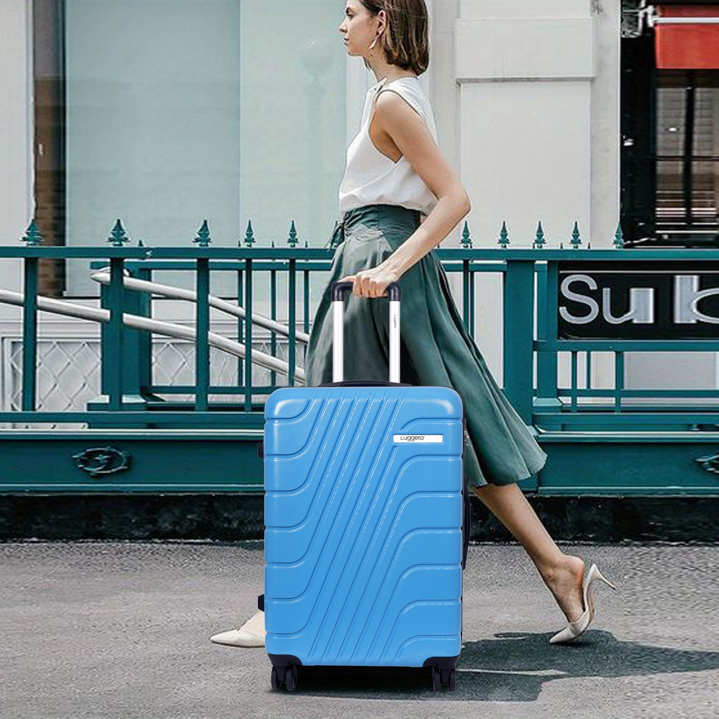 ETERNAL SKY BLUE Light Weight & Durable Polycarbonate Hard Luggage