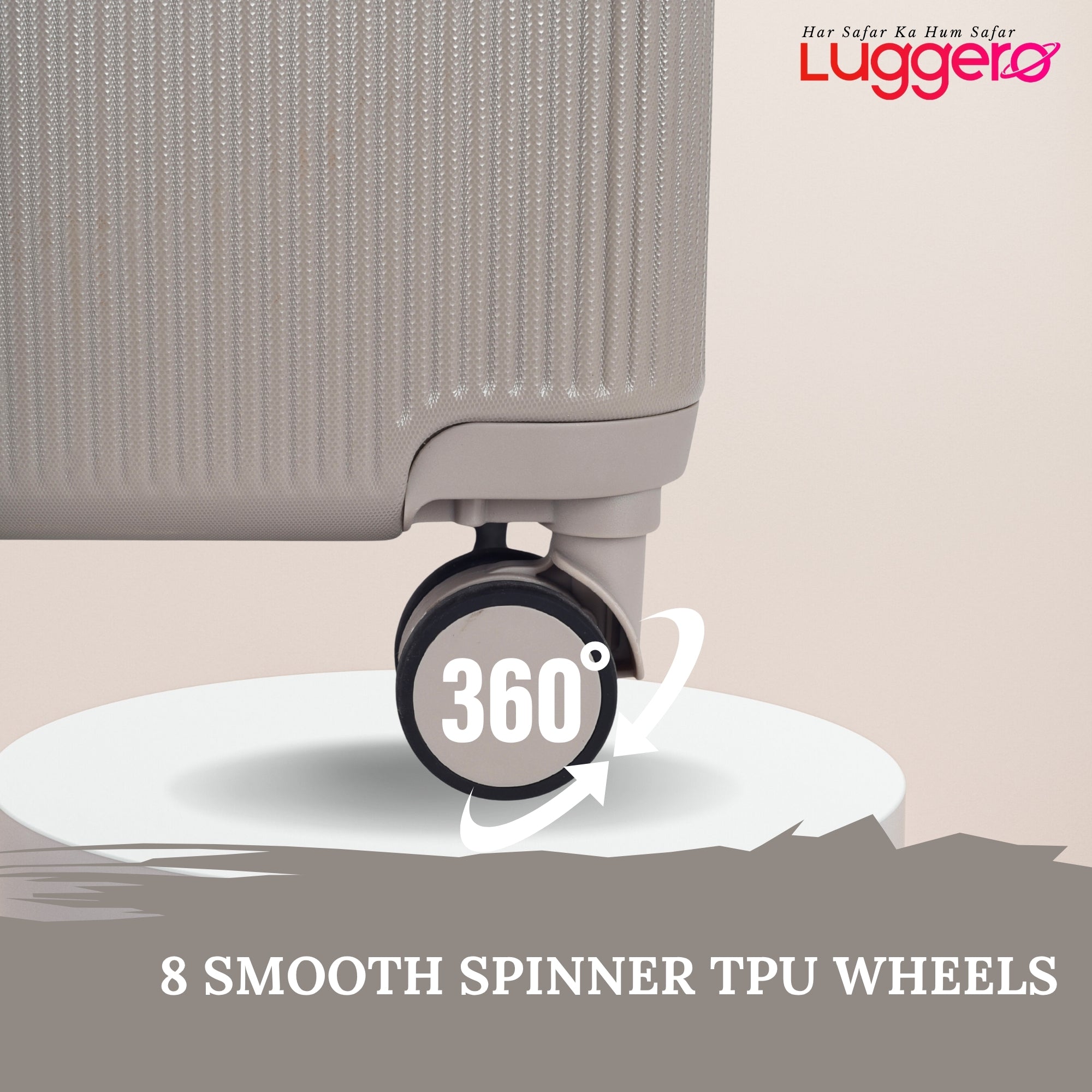 PRAGUE CHAMPAGNE Light Weight & Durable Polycarbonate Hard Luggage