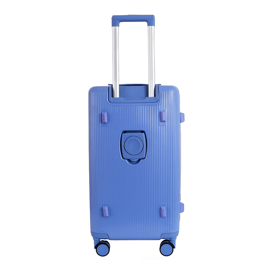 Luggero Lux Prague Polycarbonate Hard Trolley Bag — 8 Spinner Wheels | 20/24 inch — Lilac