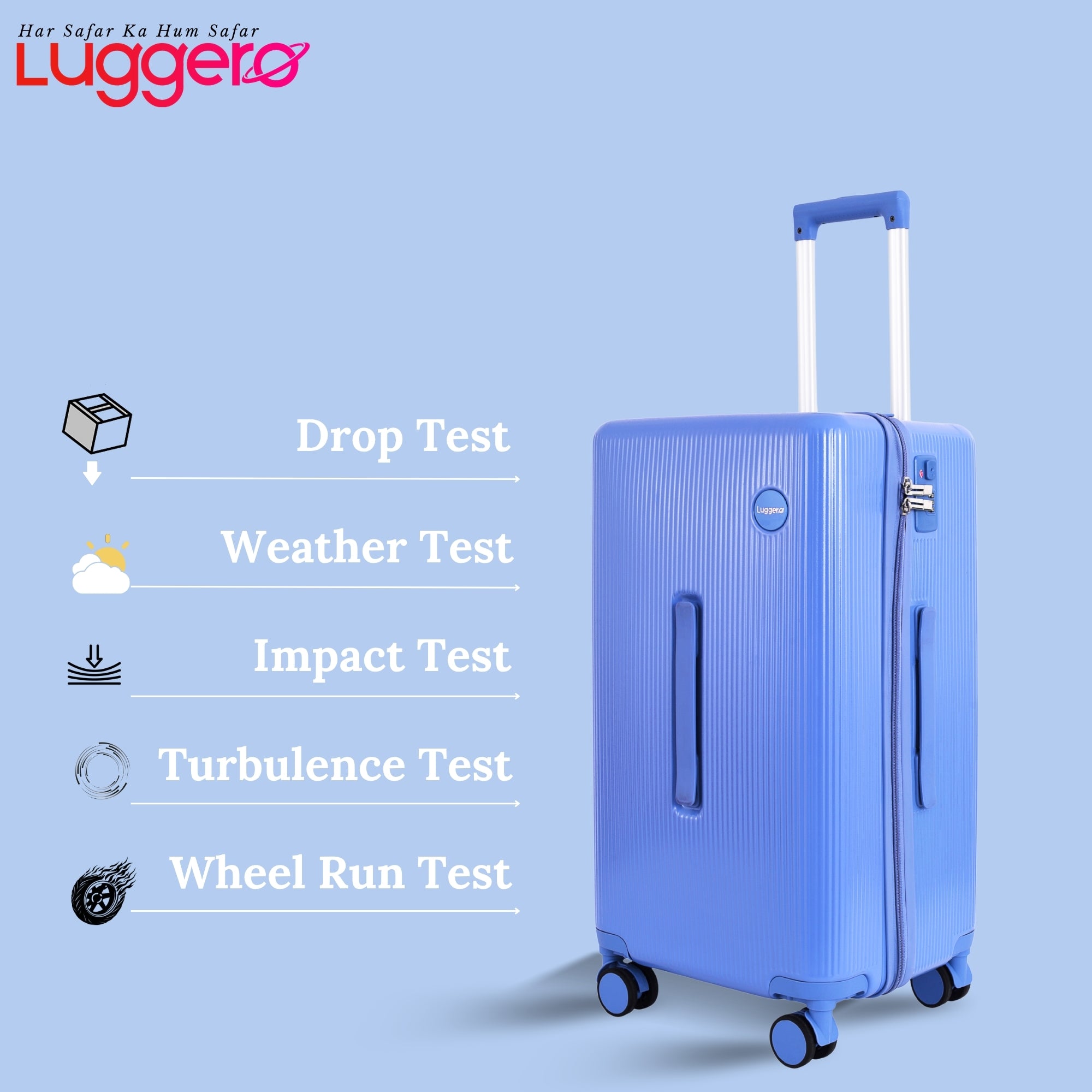 PRAGUE PURPLE Light Weight & Durable Polycarbonate Hard Luggage