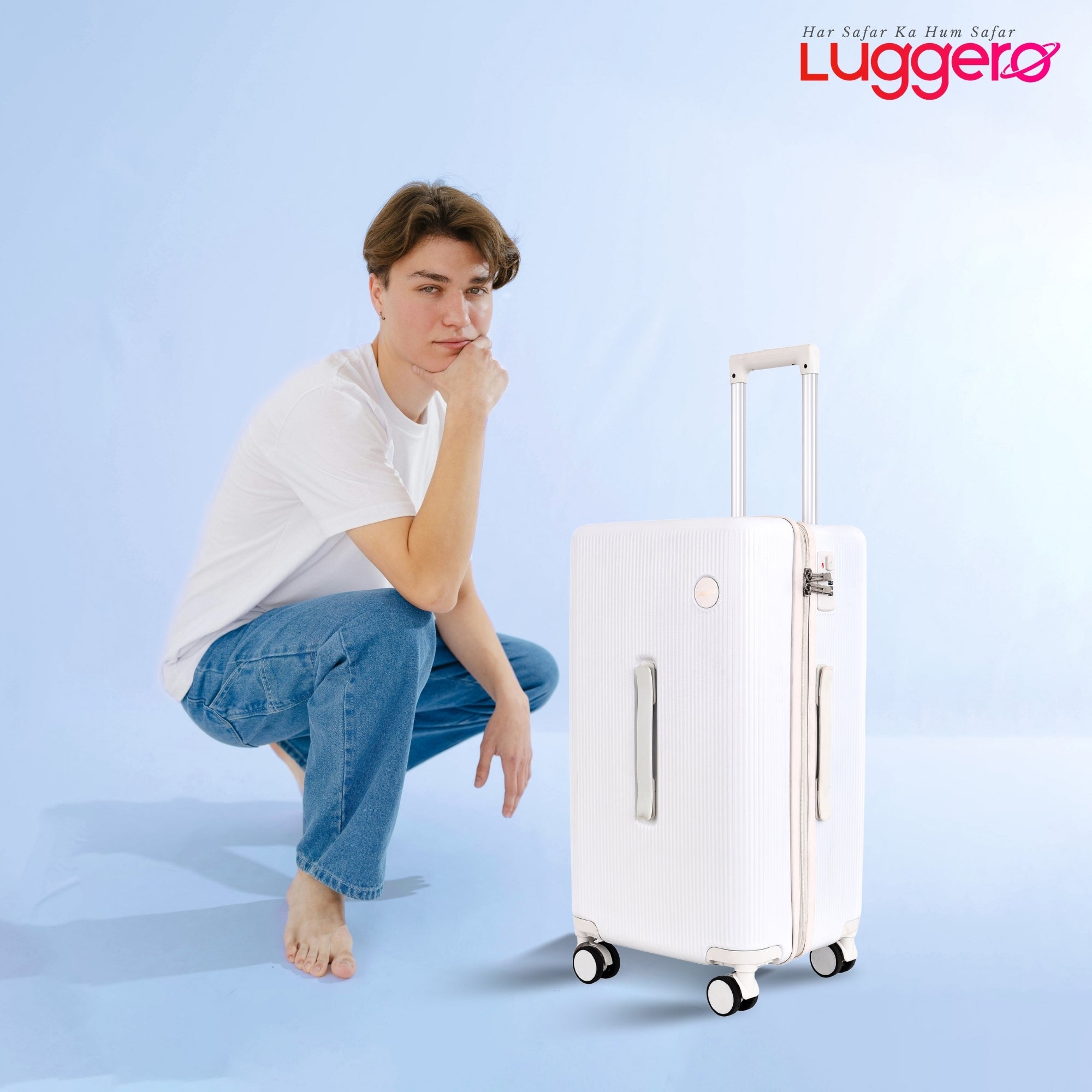 PRAGUE WHITE Light Weight & Durable Polycarbonate Hard Luggage