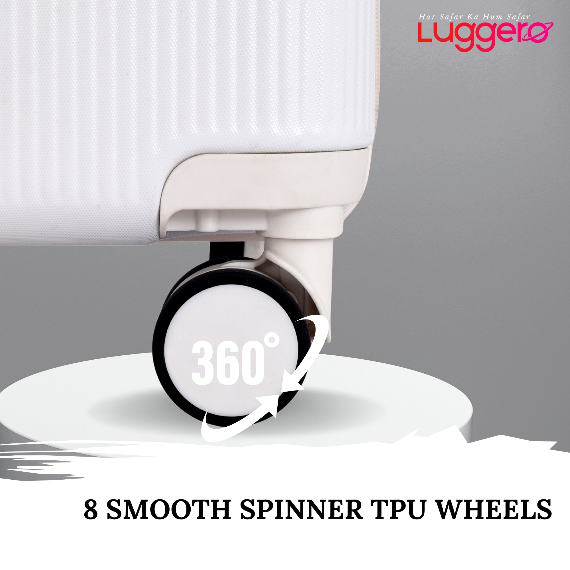 PRAGUE WHITE Light Weight & Durable Polycarbonate Hard Luggage