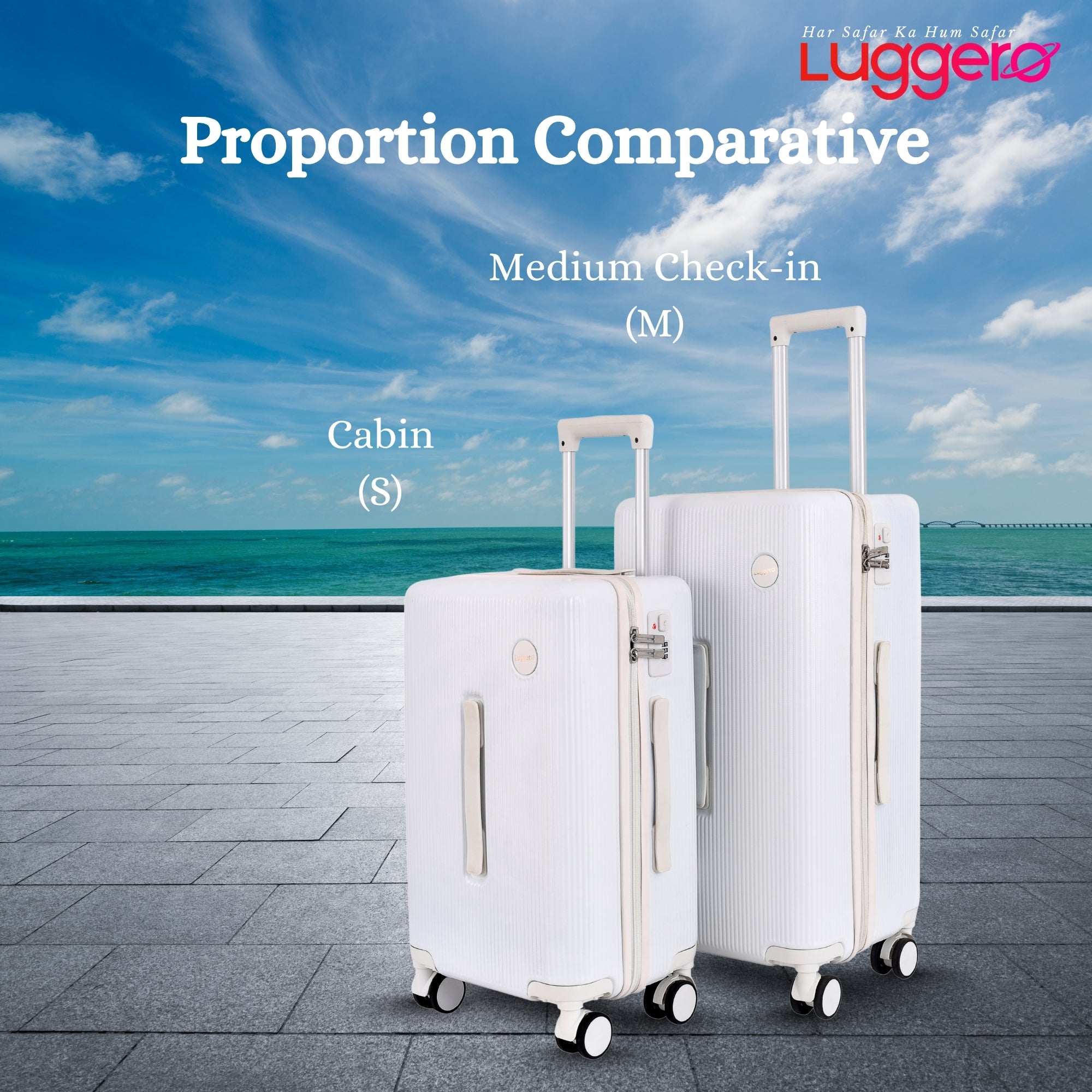 PRAGUE WHITE Light Weight & Durable Polycarbonate Hard Luggage