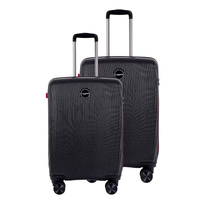 Aspen Black Medium 24-inch and Large 28-inch luggage set, original group photograph