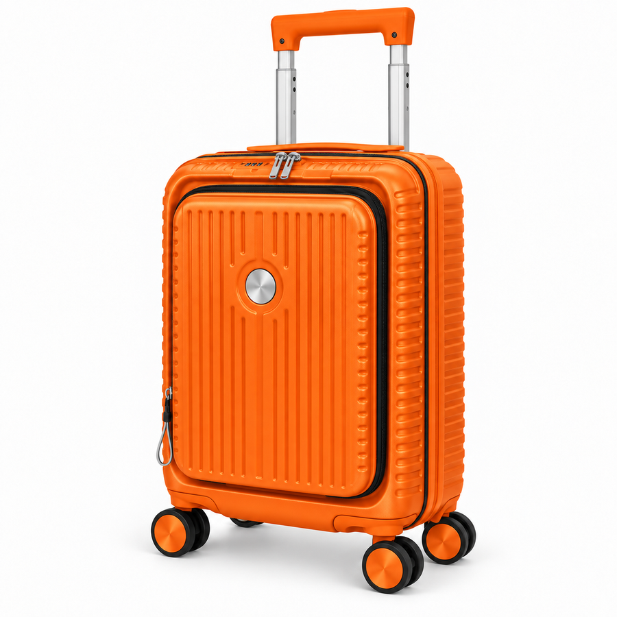 Casablanca Polycarbonate Hard Luggage — Orange