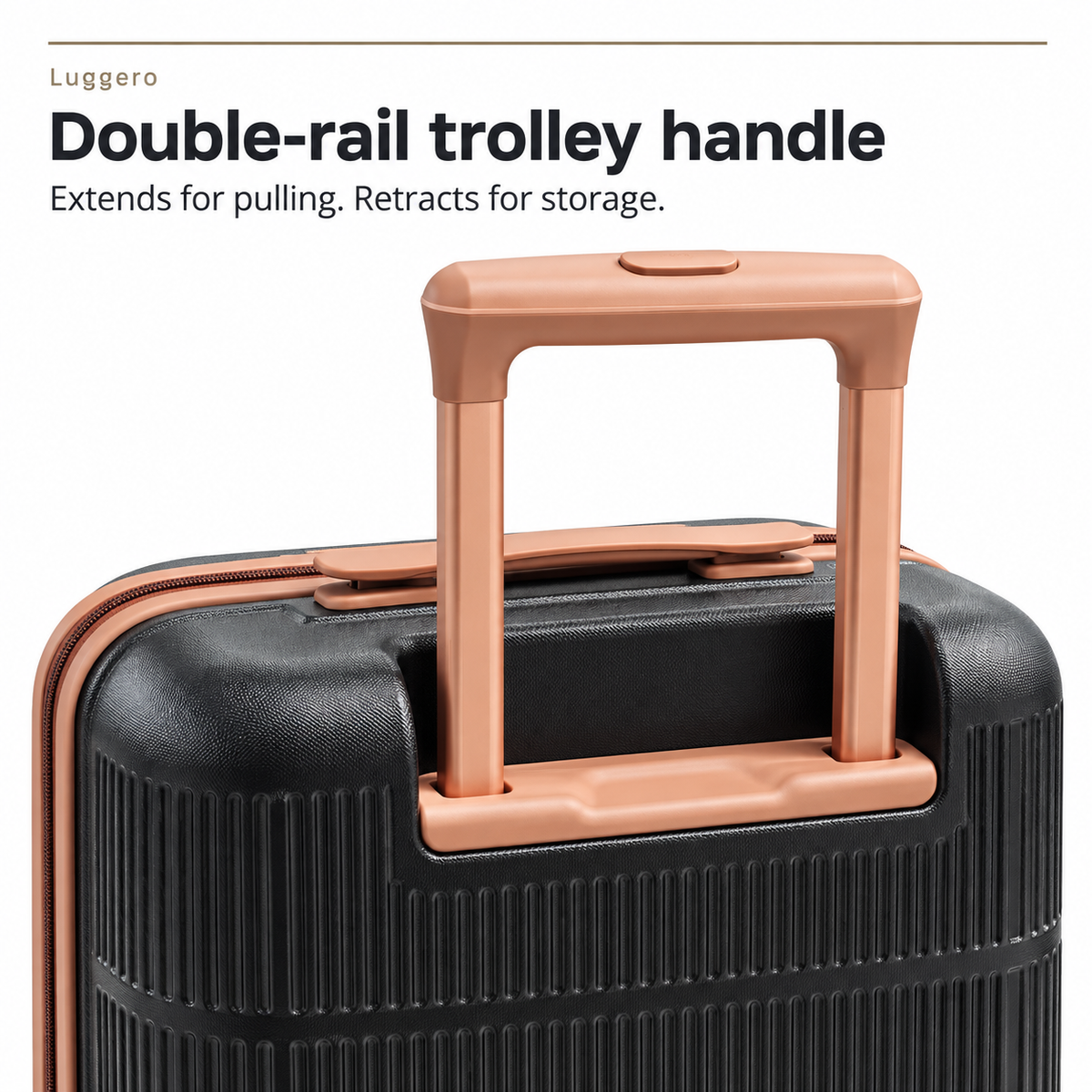 Luggero Lux Vienna Polycarbonate Hard Trolley Bag — 8 Spinner Wheels | 20/24/28 inch