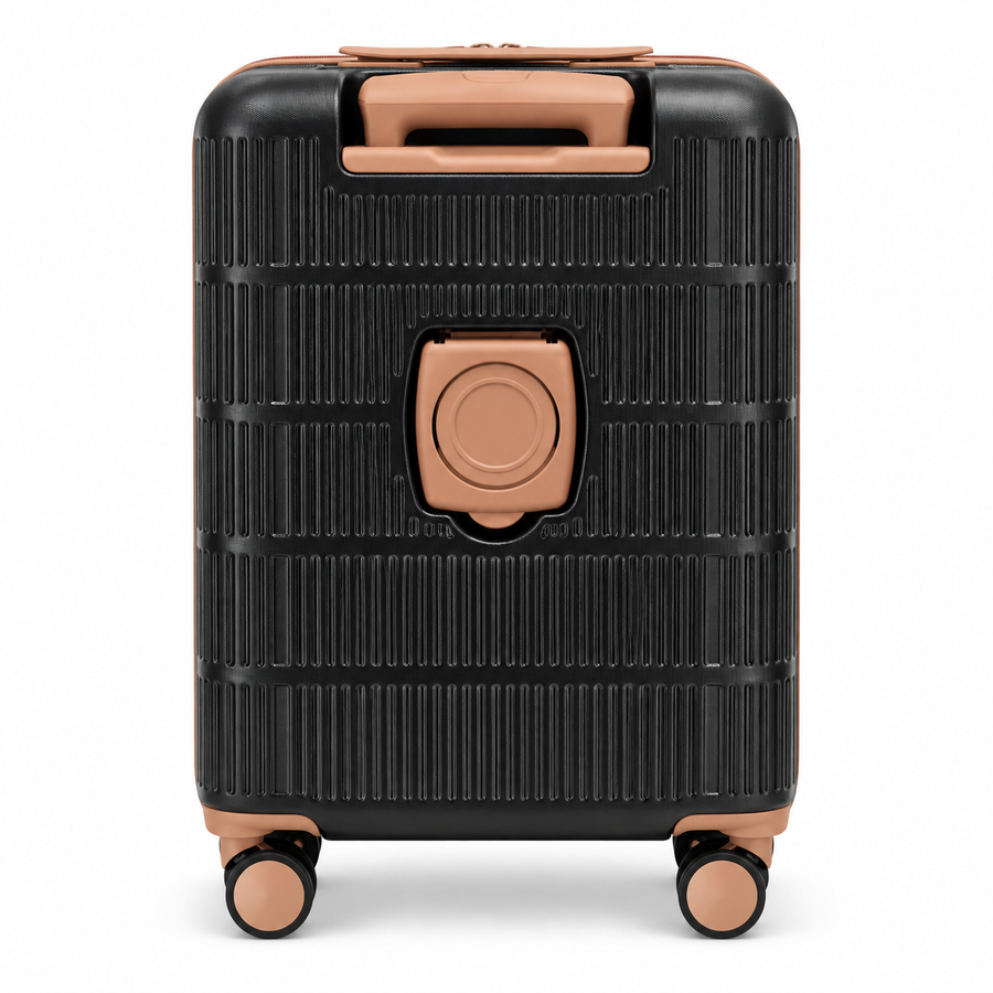 Luggero Lux Vienna Polycarbonate Hard Trolley Bag — 8 Spinner Wheels | 20/24/28 inch — Black