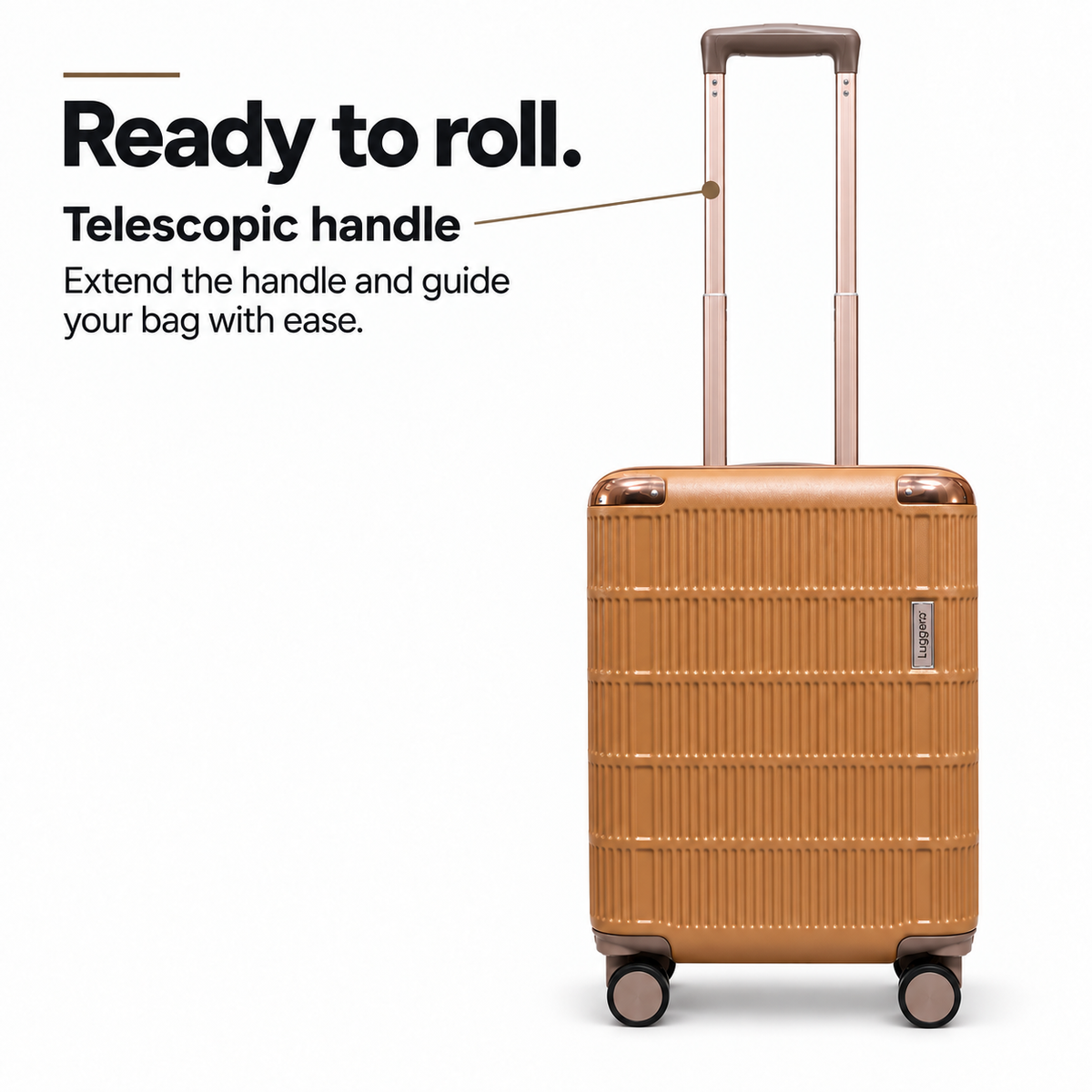 Luggero Lux Vienna Polycarbonate Hard Trolley Bag — 8 Spinner Wheels | 20/24/28 inch
