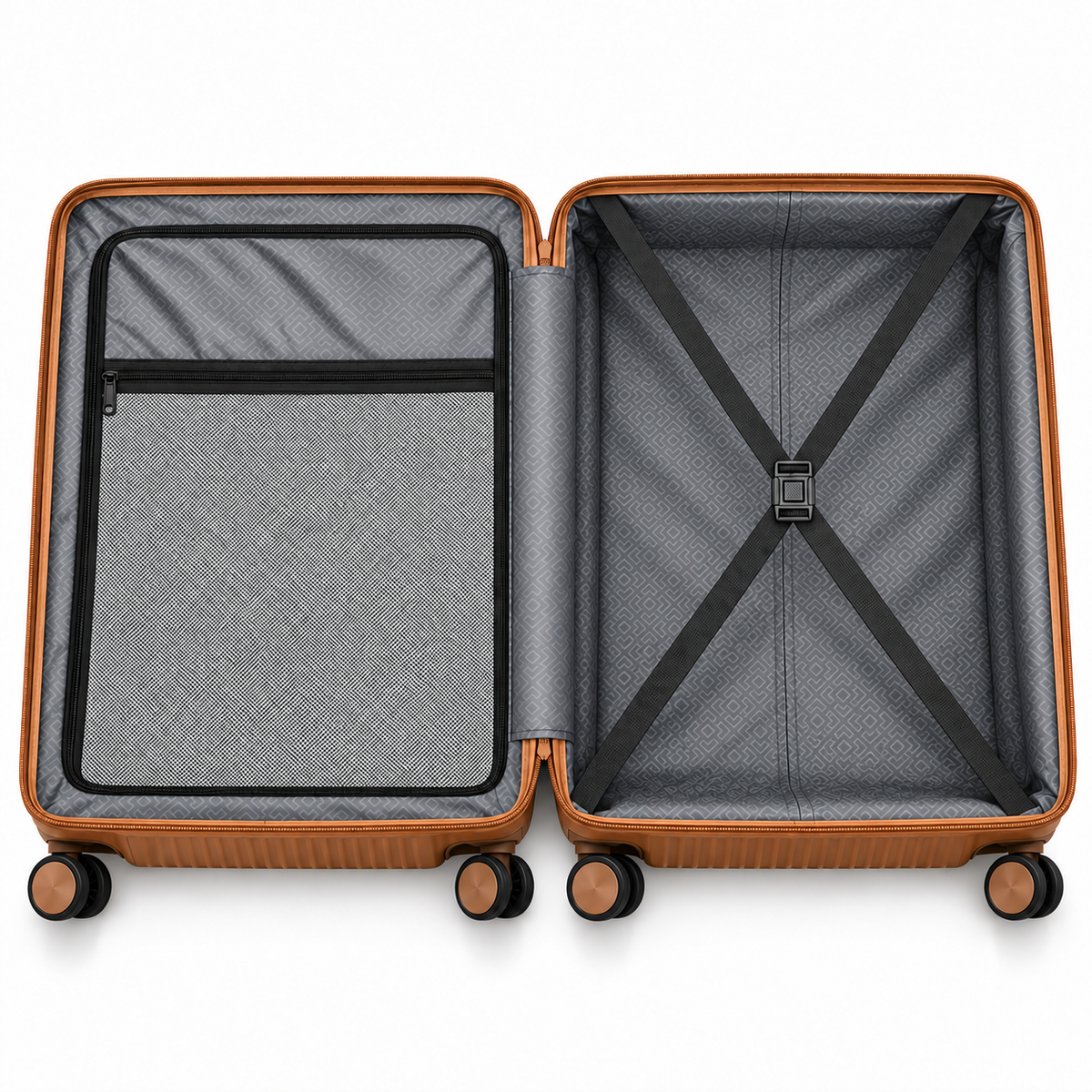 Luggero Lux Vienna Polycarbonate Hard Trolley Bag — 8 Spinner Wheels | 20/24/28 inch