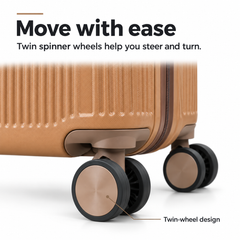 Vienna 8 spinner wheels and telescopic handle detail
