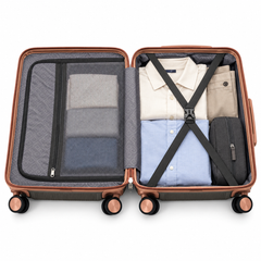 Luggero Lux Vienna Polycarbonate Hard Trolley Bag — 8 Spinner Wheels | 20/24/28 inch