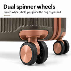Luggero Lux Vienna Polycarbonate Hard Trolley Bag — 8 Spinner Wheels | 20/24/28 inch