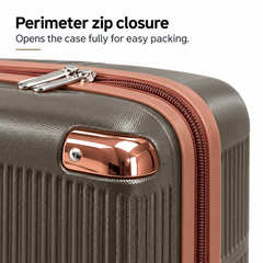 Luggero Lux Vienna Polycarbonate Hard Trolley Bag — 8 Spinner Wheels | 20/24/28 inch