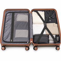 Luggero Lux Vienna Polycarbonate Hard Trolley Bag — 8 Spinner Wheels | 20/24/28 inch