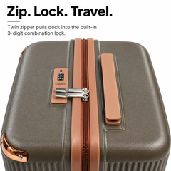 Luggero Lux Vienna Polycarbonate Hard Trolley Bag — 8 Spinner Wheels | 20/24/28 inch