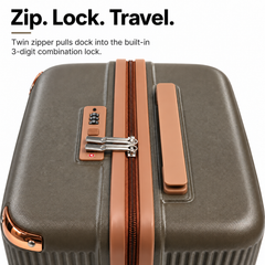 Luggero Lux Vienna Polycarbonate Hard Trolley Bag — 8 Spinner Wheels | 20/24/28 inch