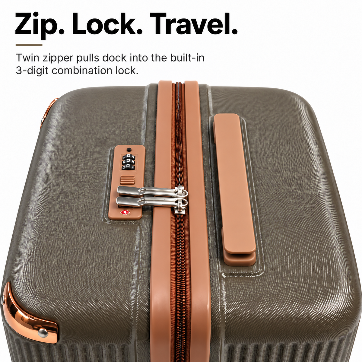 Luggero Lux Vienna Polycarbonate Hard Trolley Bag — 8 Spinner Wheels | 20/24/28 inch