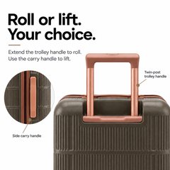 Luggero Lux Vienna Polycarbonate Hard Trolley Bag — 8 Spinner Wheels | 20/24/28 inch
