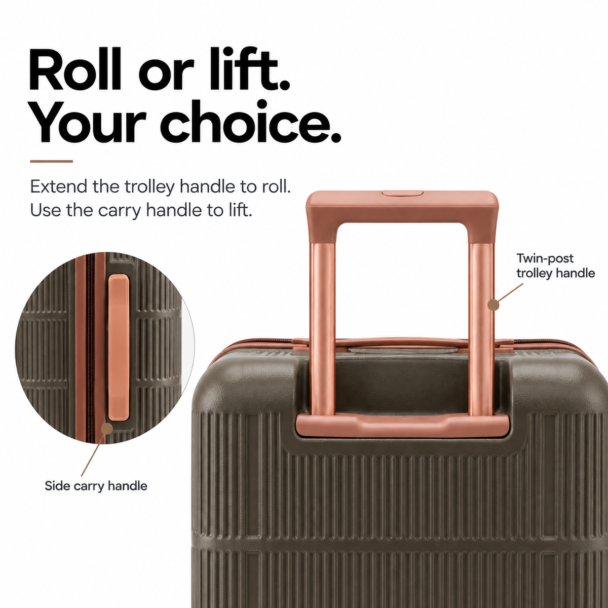 Luggero Lux Vienna Polycarbonate Hard Trolley Bag — 8 Spinner Wheels | 20/24/28 inch