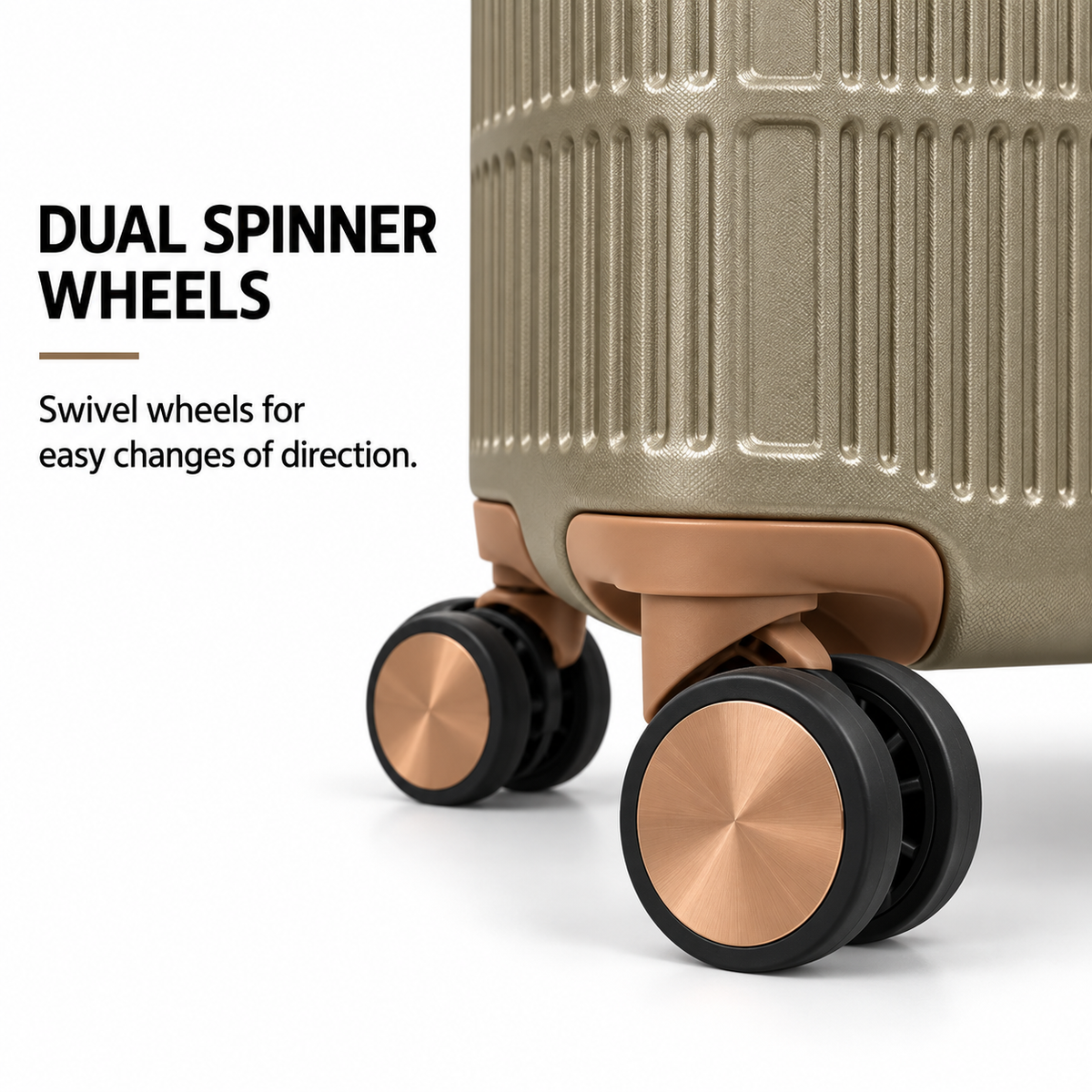Luggero Lux Vienna Polycarbonate Hard Trolley Bag — 8 Spinner Wheels | 20/24/28 inch