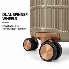 Luggero Lux Vienna Polycarbonate Hard Trolley Bag — 8 Spinner Wheels | 20/24/28 inch