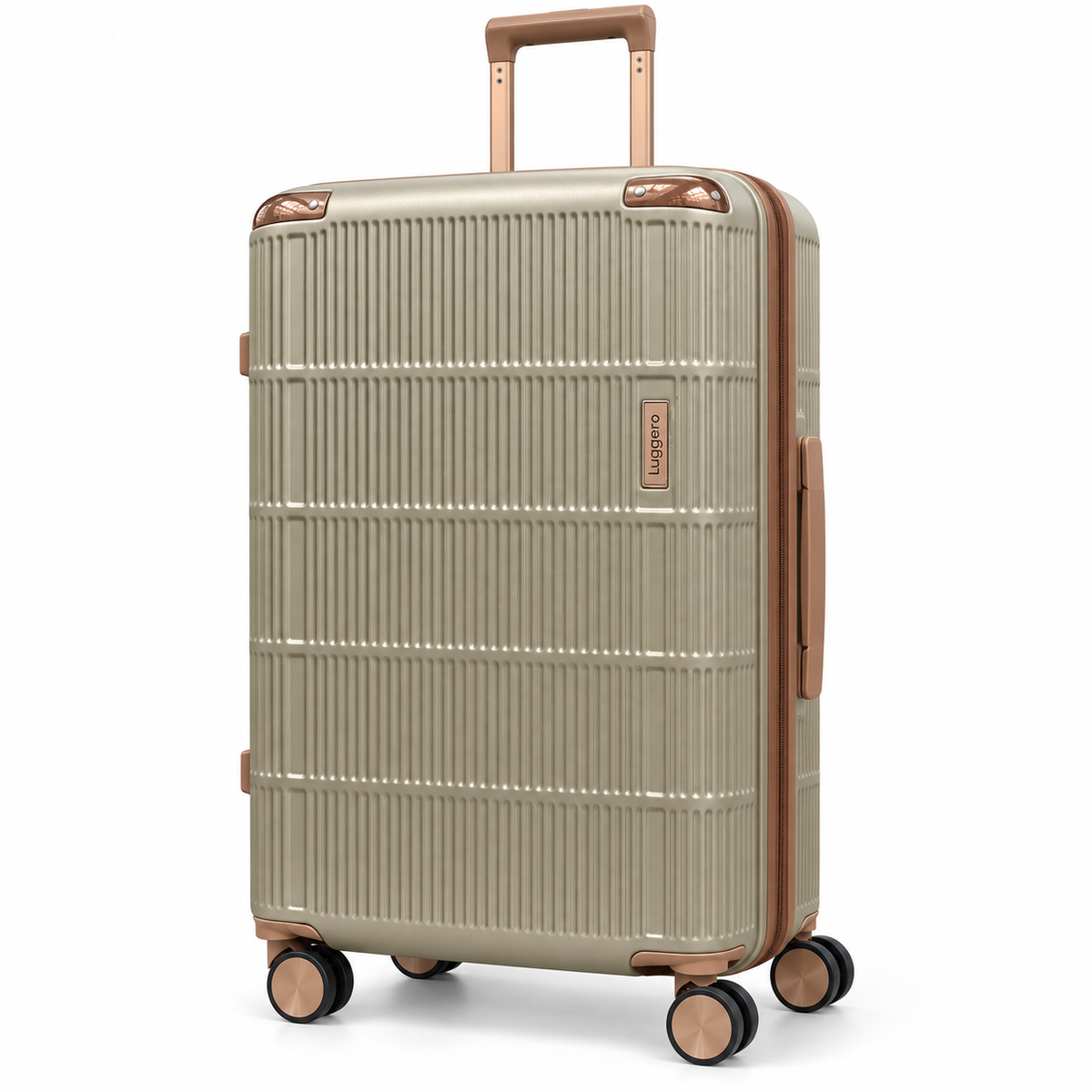 Luggero Lux Vienna Polycarbonate Hard Trolley Bag — 8 Spinner Wheels | 20/24/28 inch