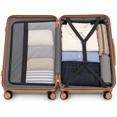 Luggero Lux Vienna Polycarbonate Hard Trolley Bag — 8 Spinner Wheels | 20/24/28 inch