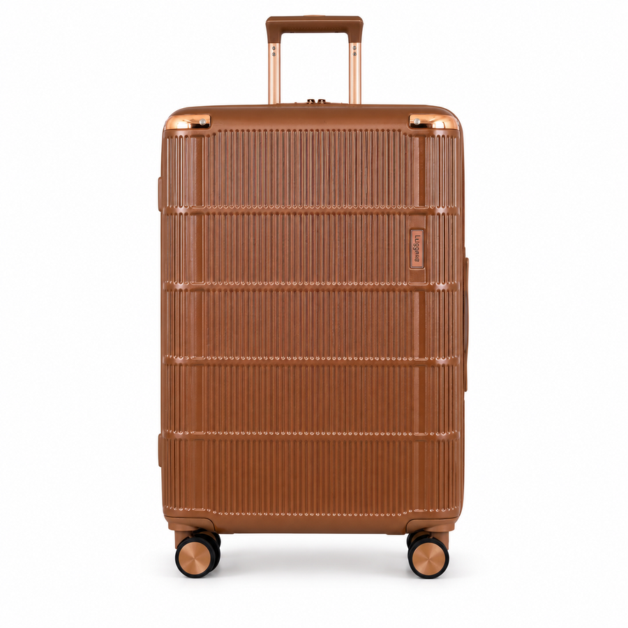 Vienna Polycarbonate Hard Luggage — Brown