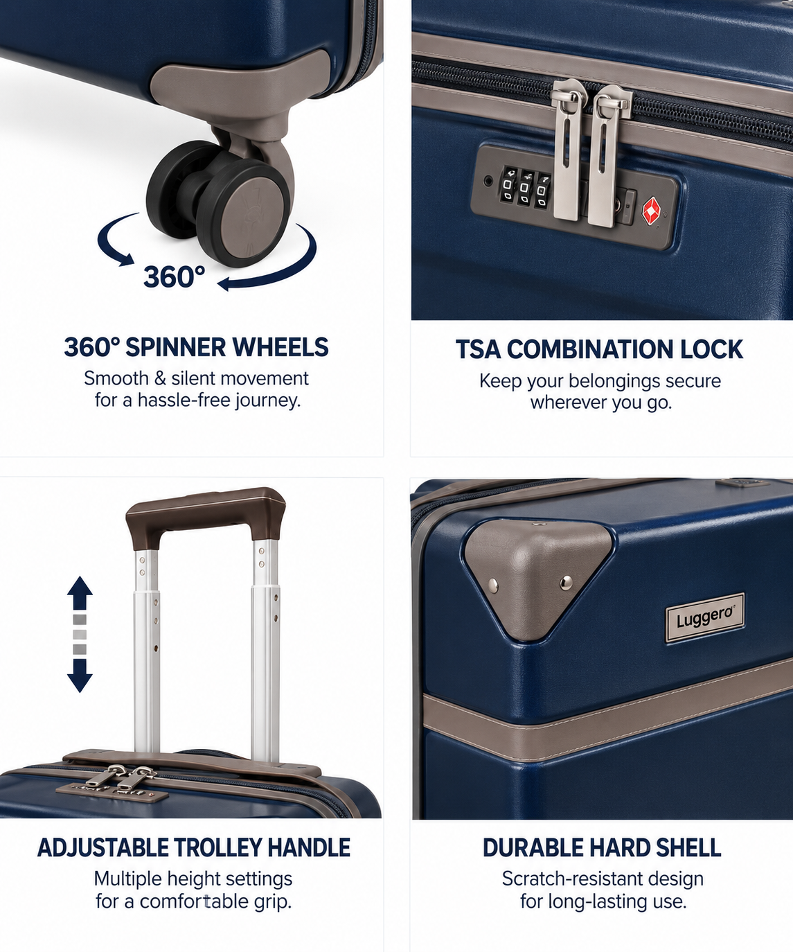 Santorini Polycarbonate Hard Luggage