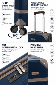 Santorini Polycarbonate Hard Luggage