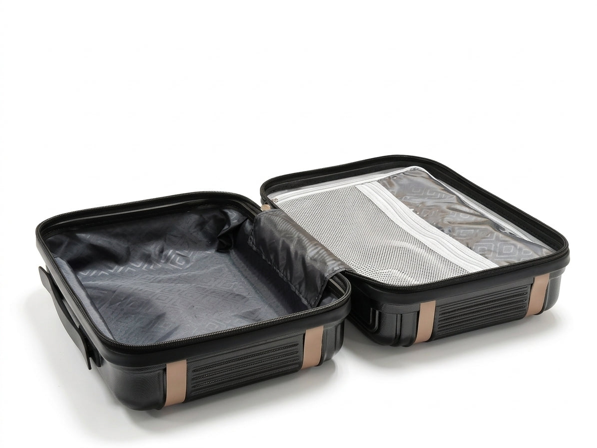 Mykonos cabin interior, fully lined with compression straps
