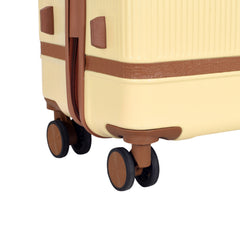 Mykonos 8 spinner wheels and telescopic handle detail

