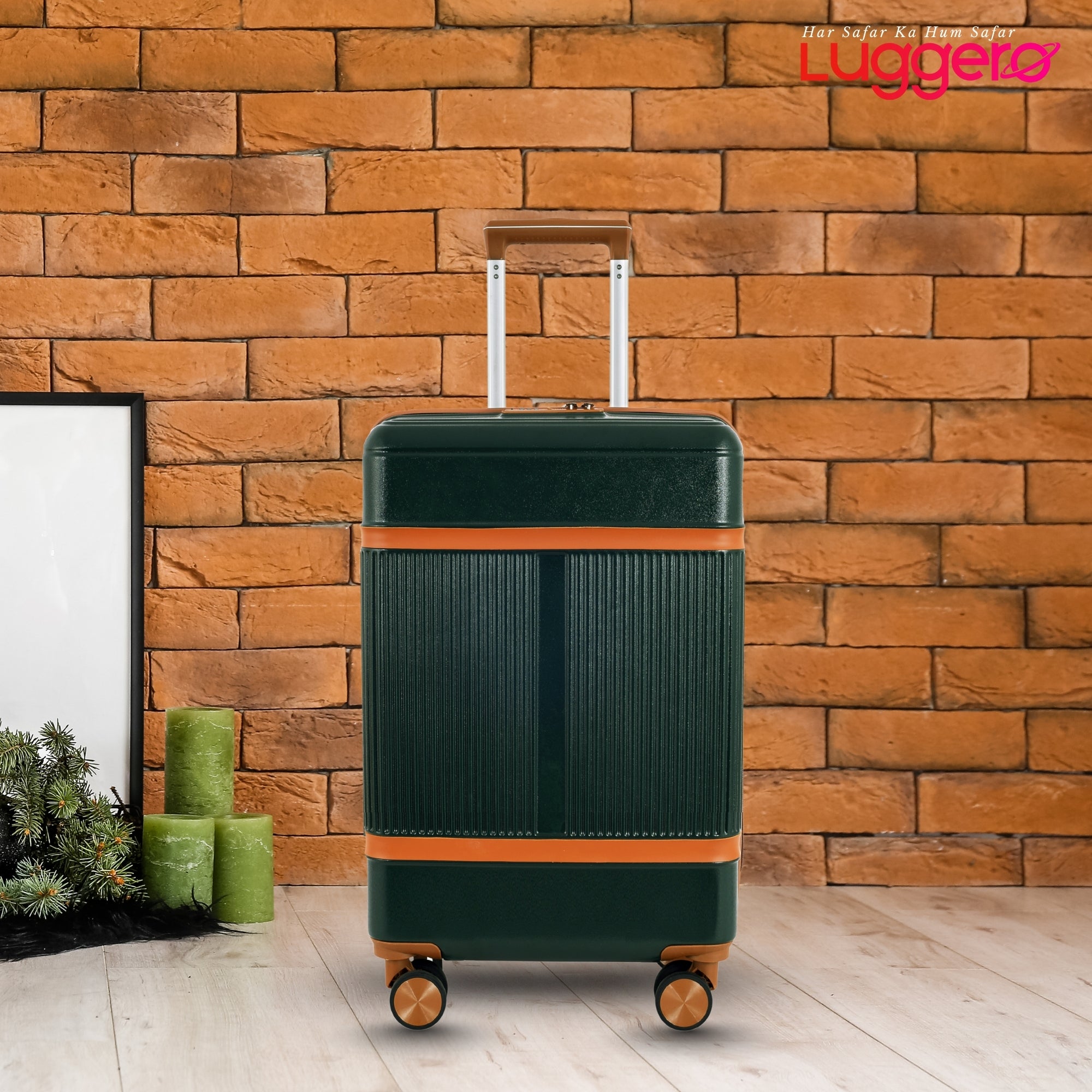 MYKONOS GREEN Light Weight & Durable Polycarbonate Hard Luggage