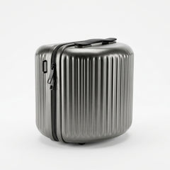 Kyoto vanity polycarbonate trolley bag in dark grey, 12 inch — front three-quarter view
