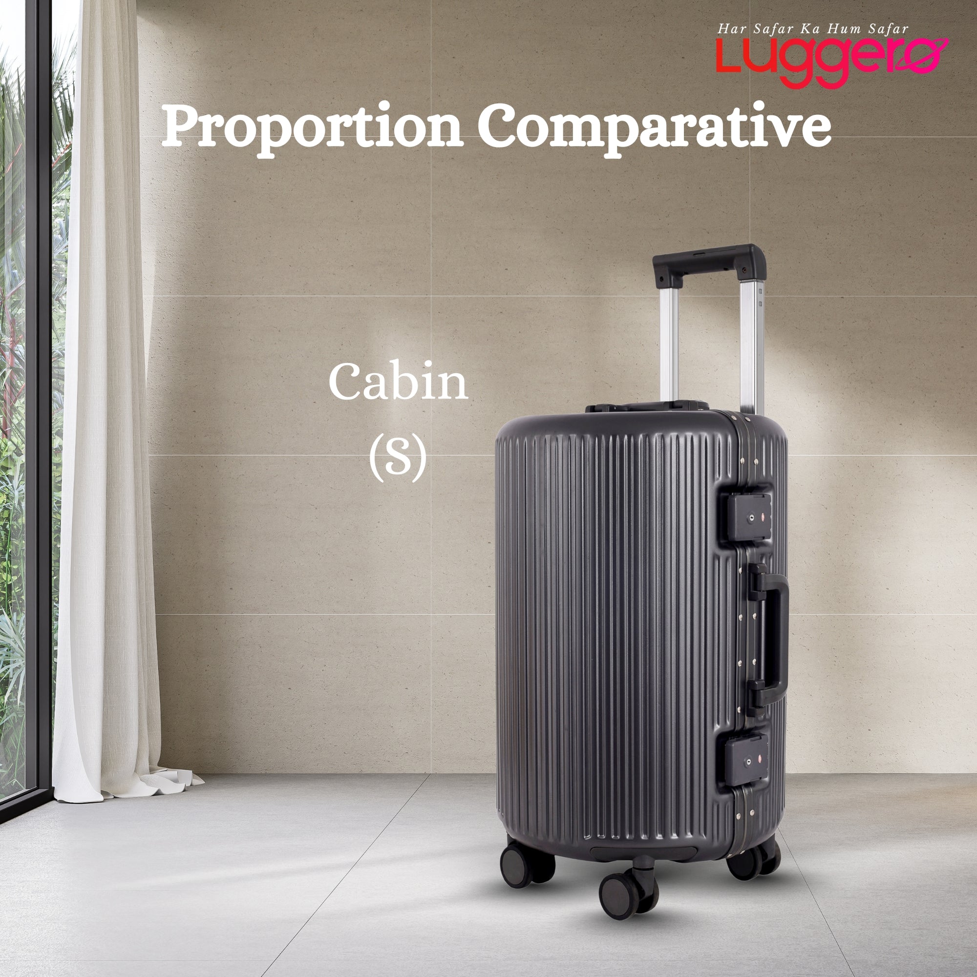 KYOTO DARK GREY Light Weight & Durable Polycarbonate Hard Luggage
