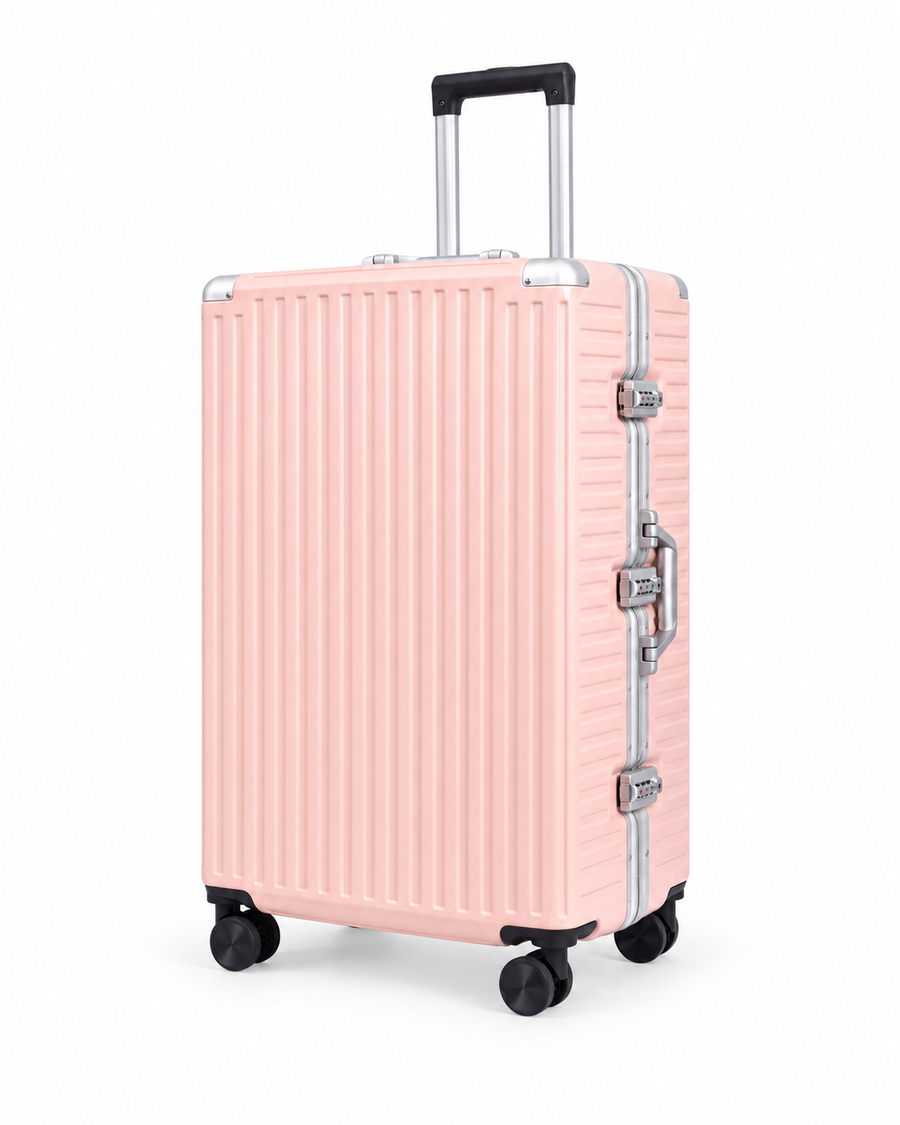 Monaco Polycarbonate Hard Luggage — Pink