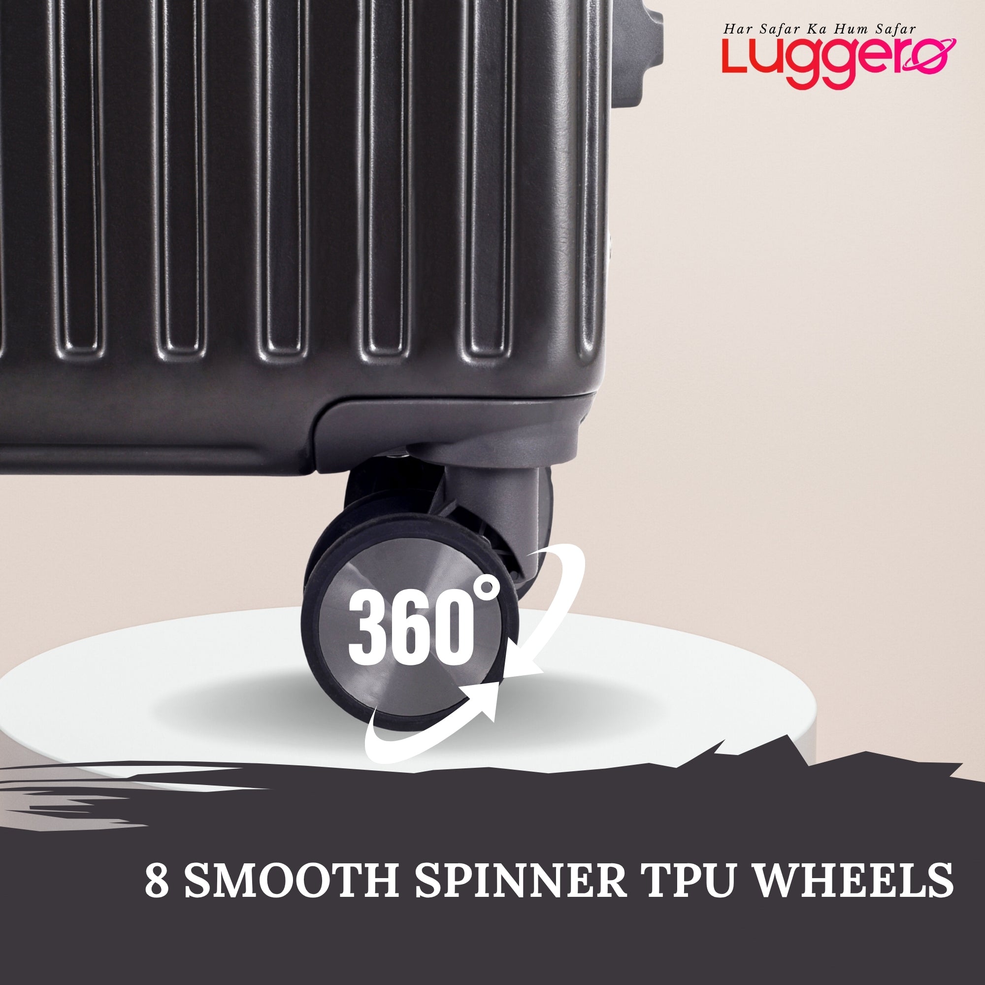 MONACO GREY Light Weight & Durable Polycarbonate Hard Luggage