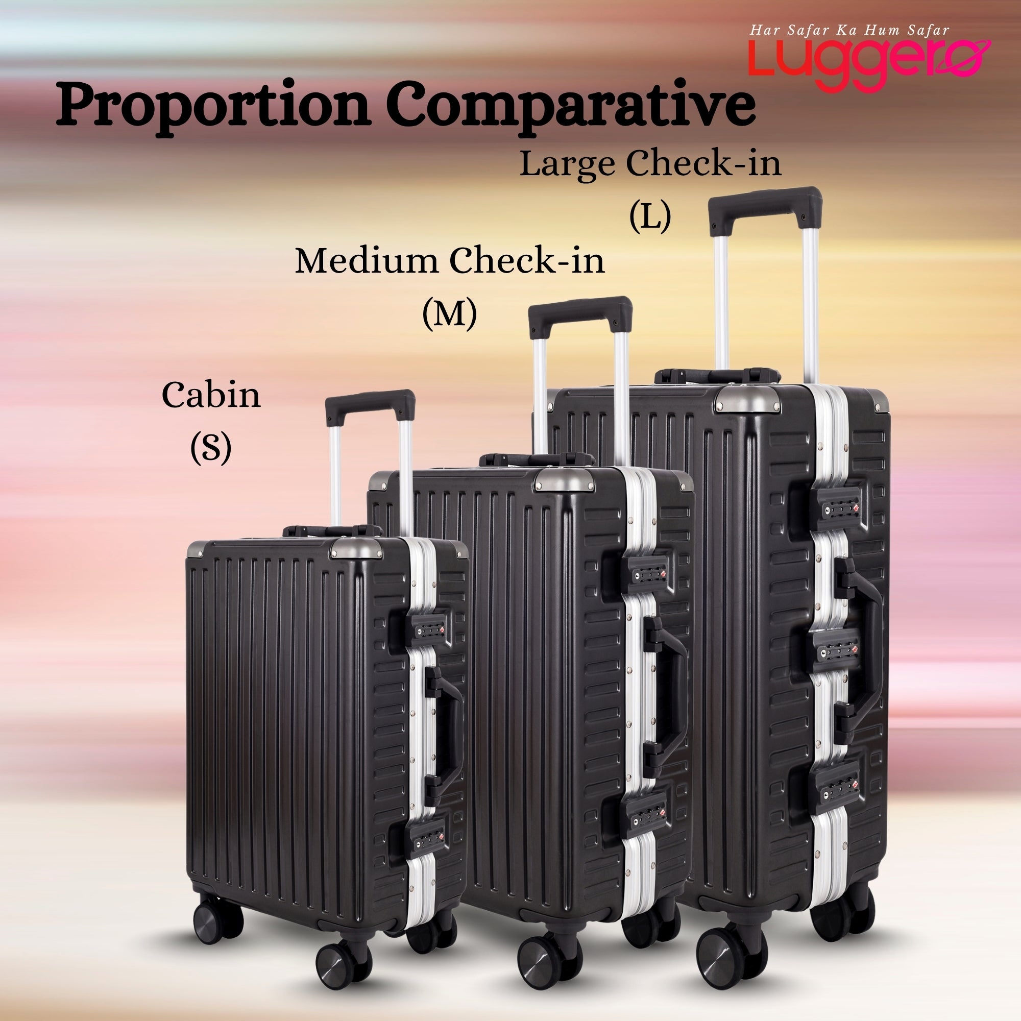 MONACO GREY Light Weight & Durable Polycarbonate Hard Luggage