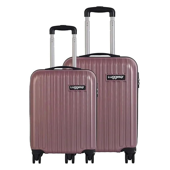 Luggero Classic Solid Light weight Luggage Rose Gold-L+M