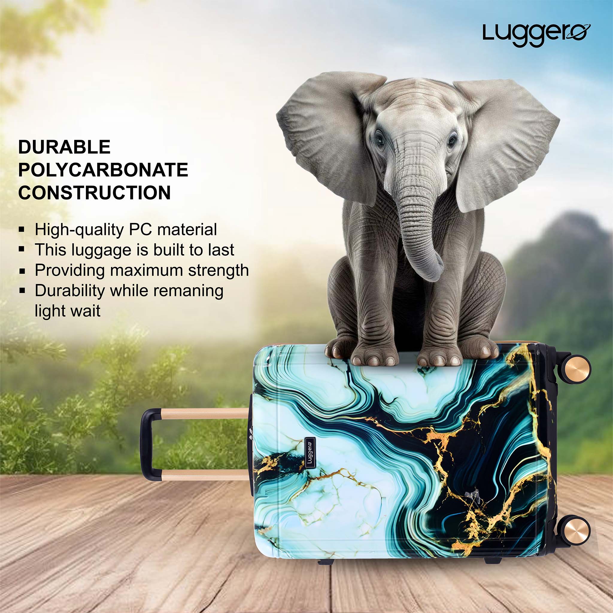 PRISM GOLD Light Weight & Durable Polycarbonate Hard Luggage