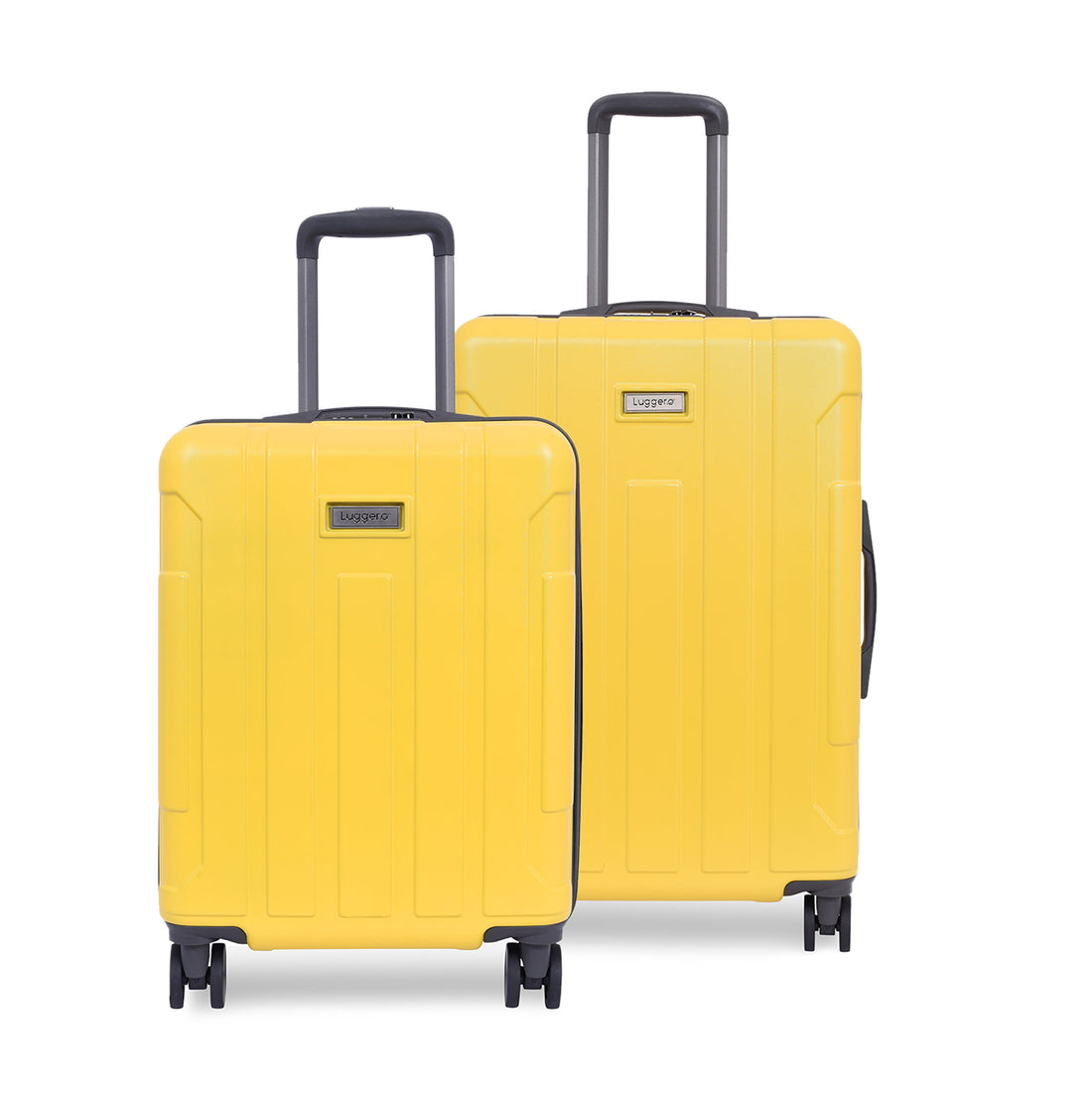 Luggero Candy Solid Light weight Luggage Yellow-M+S