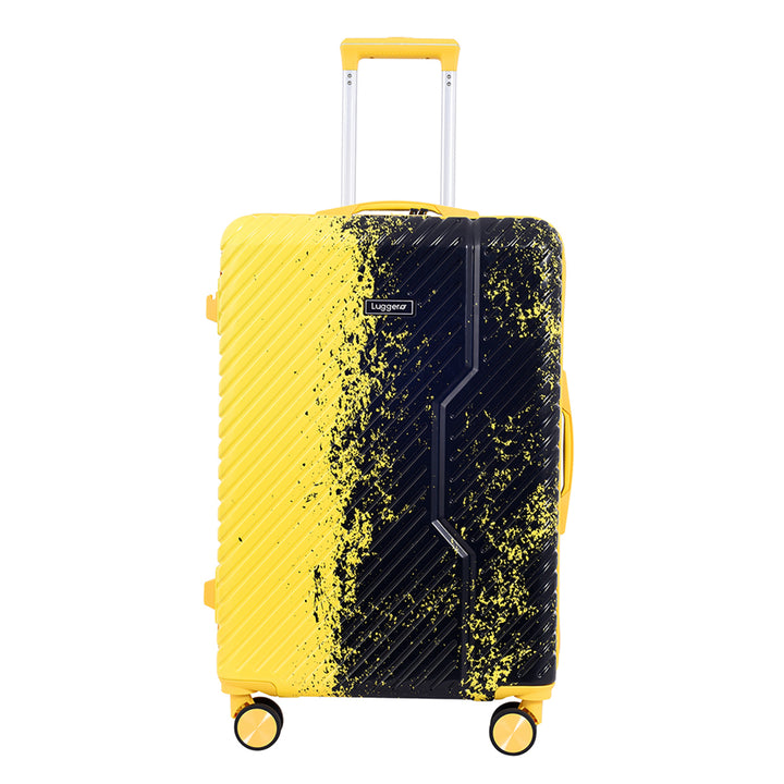 Tropical Yellow Printed Light weight luggage