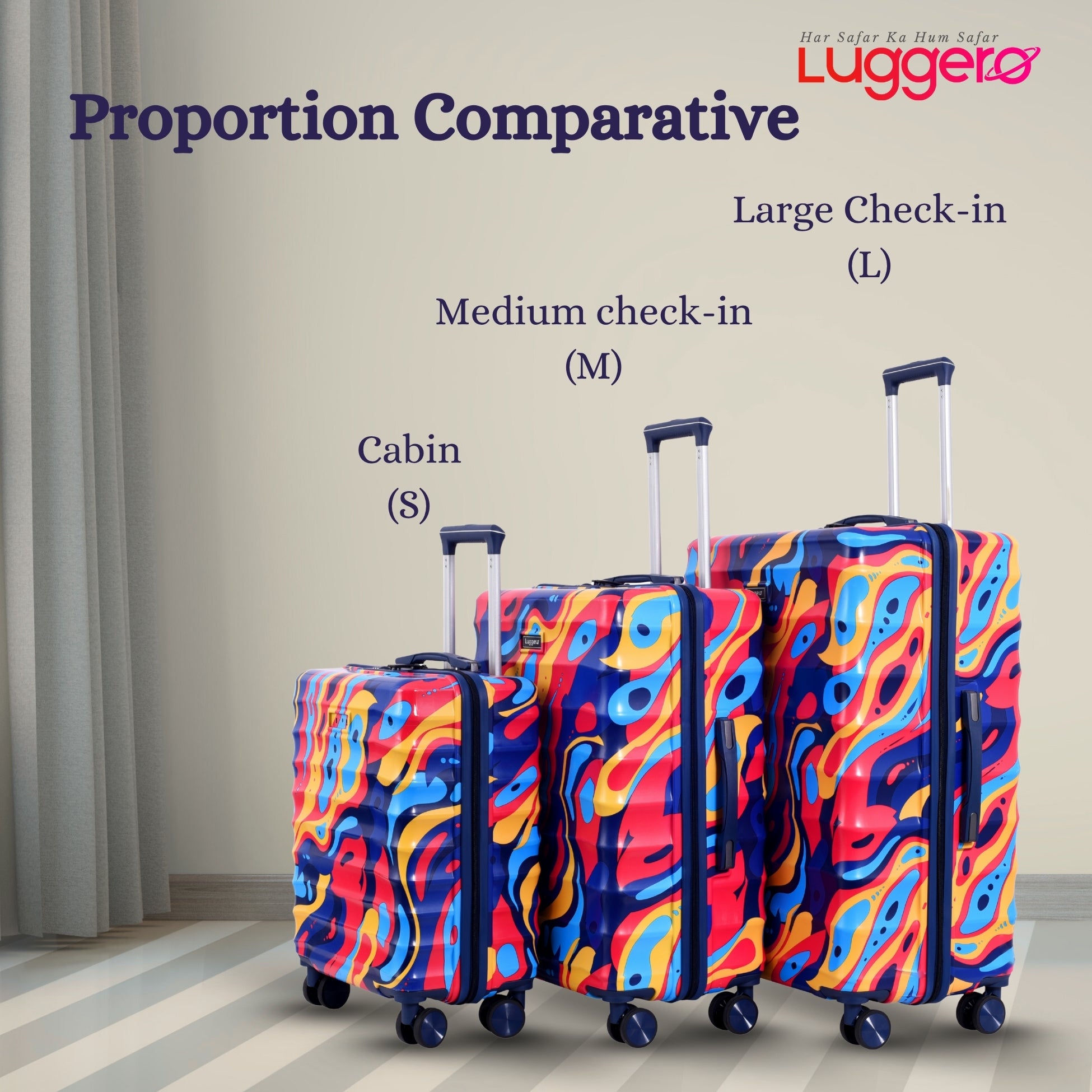 NEO BLUE Light Weight & Durable Polycarbonate Hard Luggage