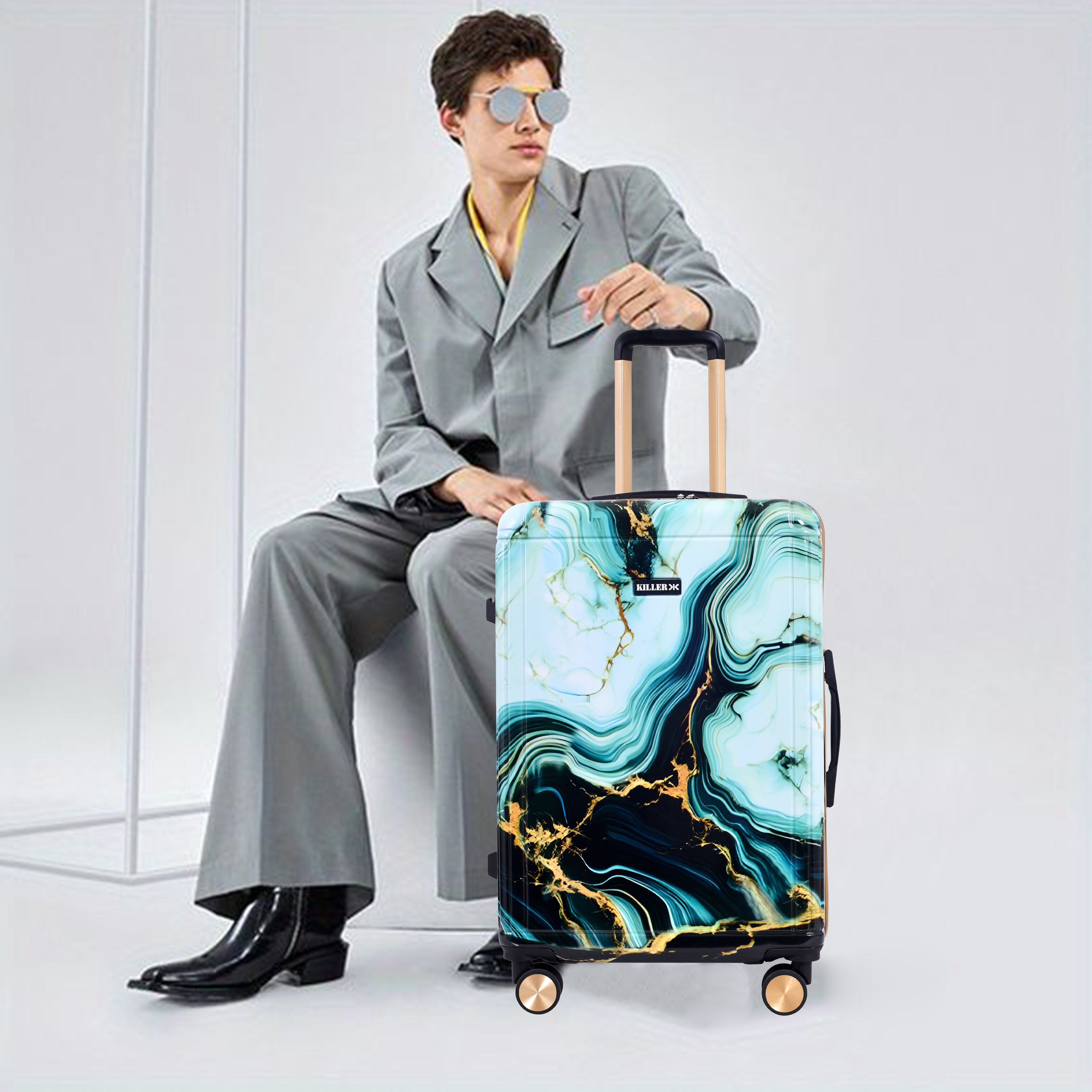 PRISM GOLD Light Weight & Durable Polycarbonate Hard Luggage