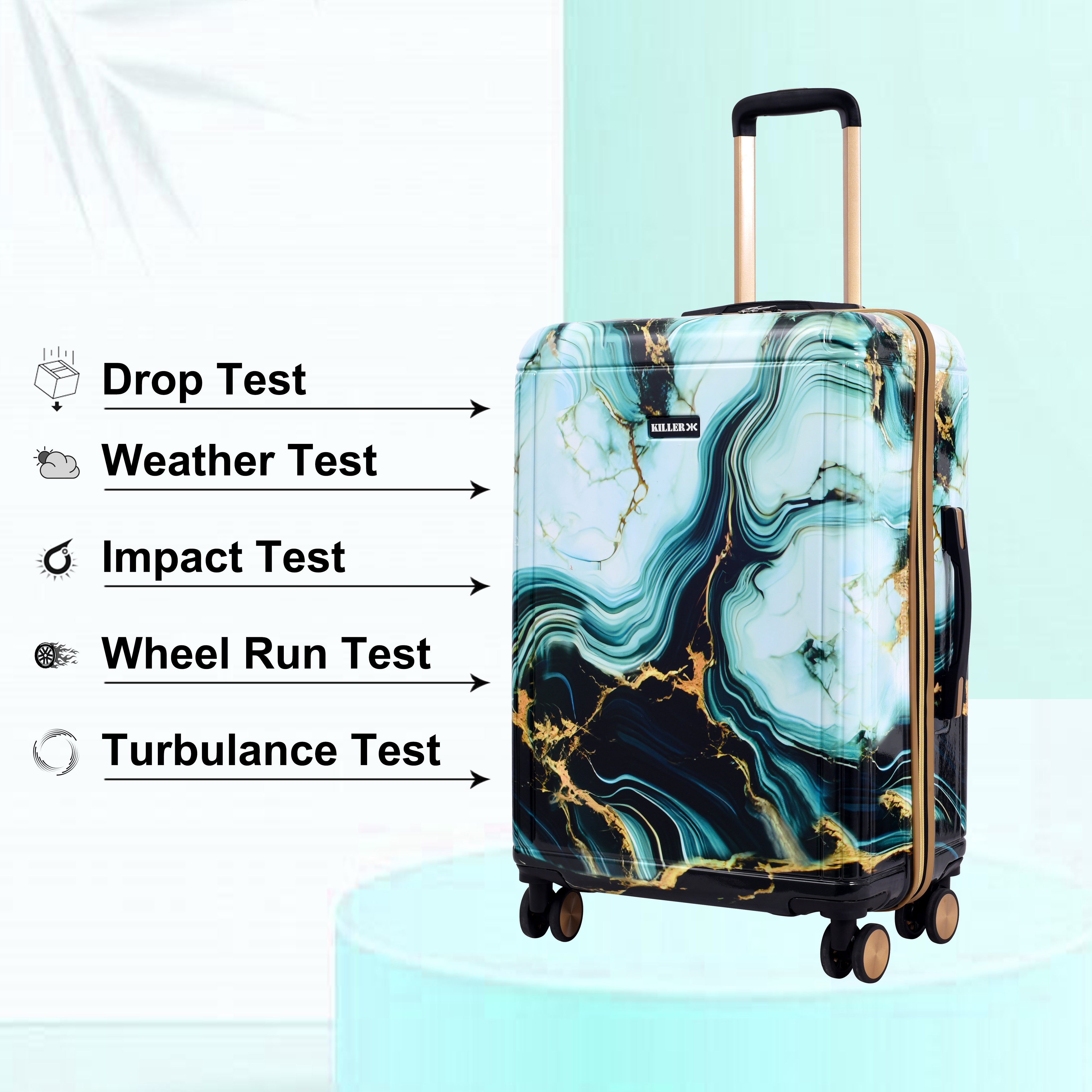 PRISM GOLD Light Weight & Durable Polycarbonate Hard Luggage