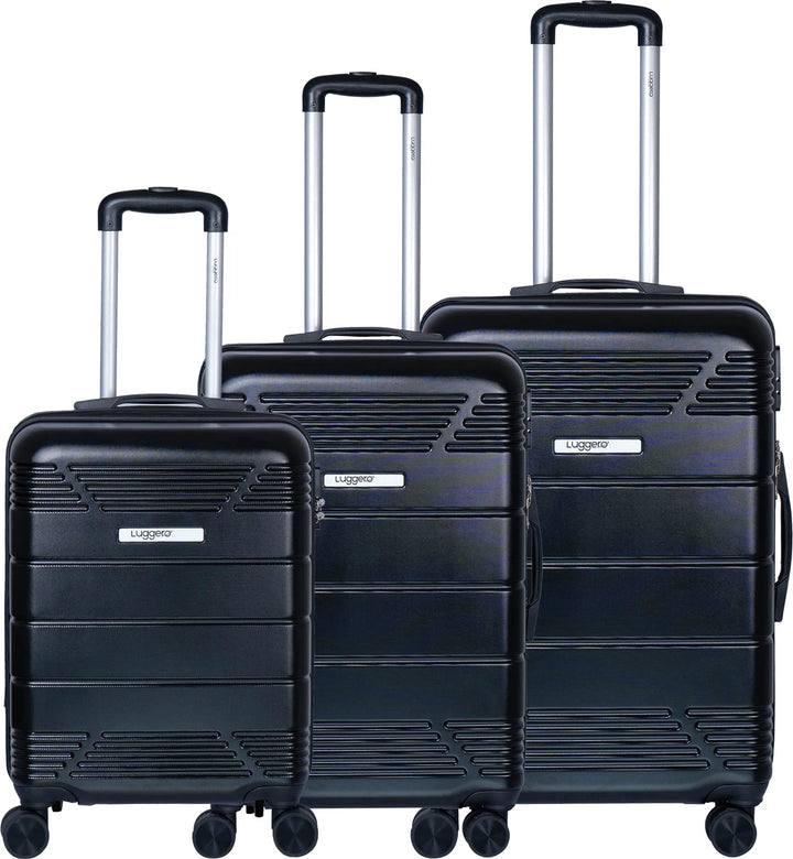 Luggero Star Solid Light weight Luggage Black