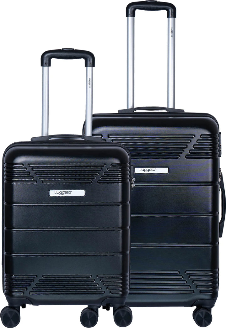 Luggero Star Solid Light weight Luggage Black