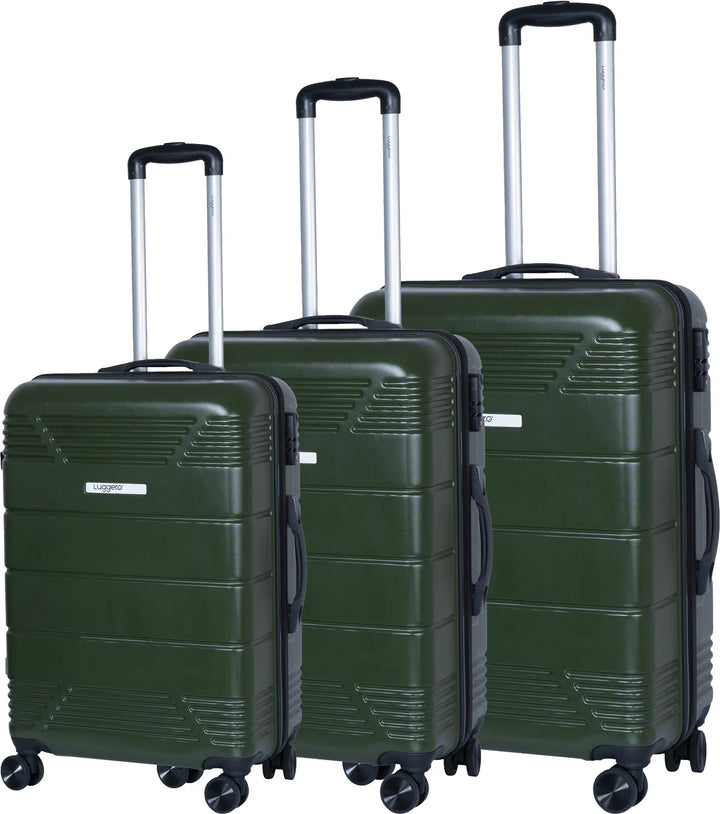 Luggero Star Solid Light weight Luggage Green