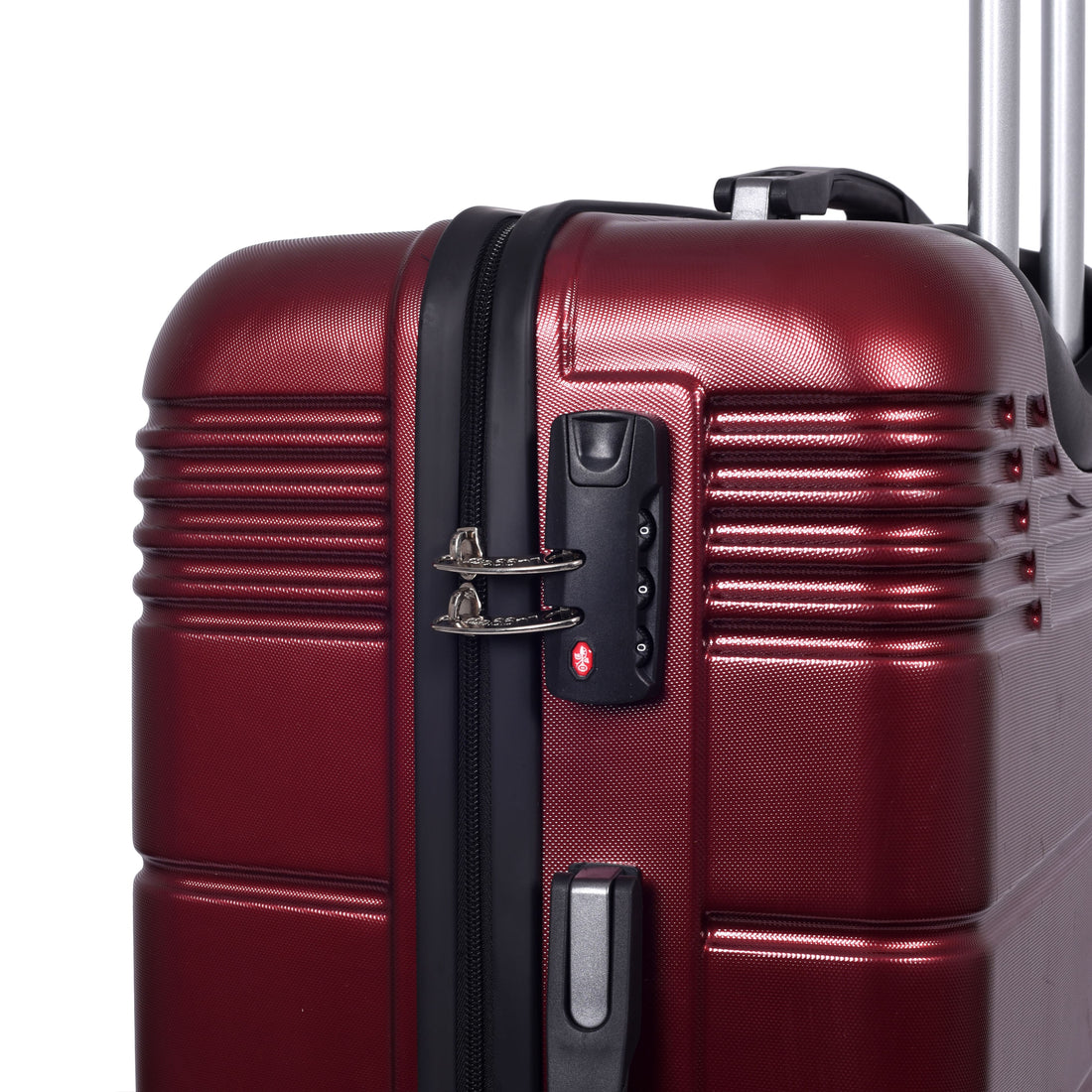 Luggero Star Solid Light weight Luggage Deep Red