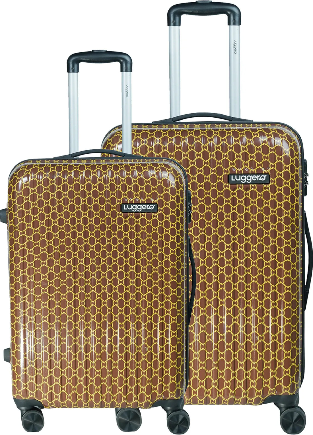 Luggero Film Classic Printed Light weight Luggage MAROON-Chain-M+S